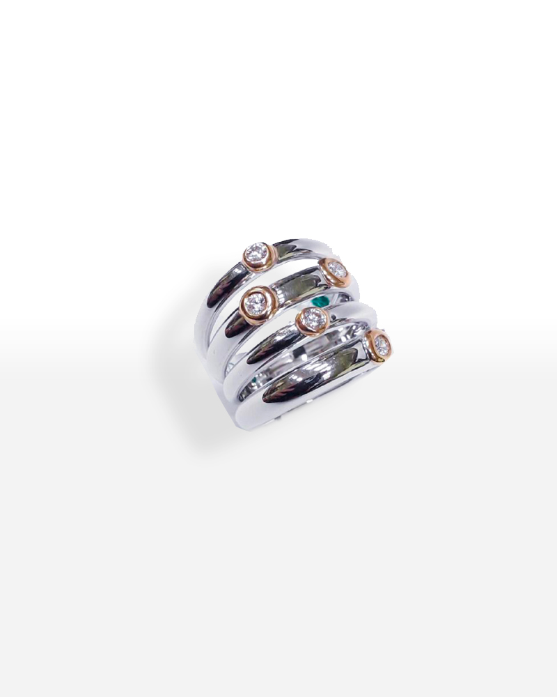 Gioielleria Mario Roggero | Anello fascia con diamanti